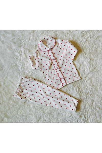 Baby Wings Heart Printed Pajama Set and Blanket Set