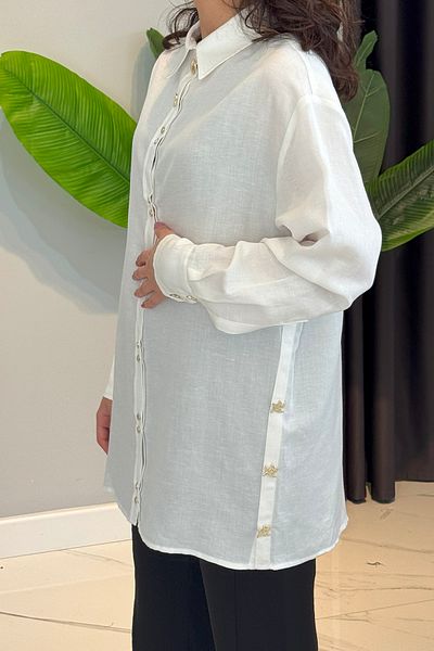 Missemramiss Linen Shirt 4845 Ecru