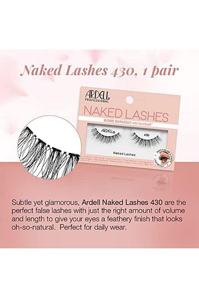 Ardell 430 Naked False Lashes, Invisiband, Lightweight, Short-Length Eyelashes, 1 Pair (Pack of 1)