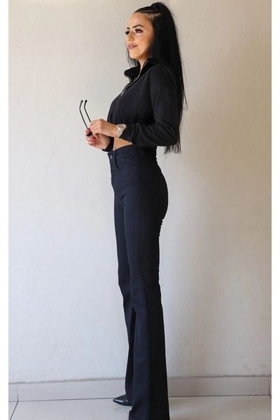 Livik Şi̇re Women's Lycra Stretchy Special Spanish Leg Jeans
