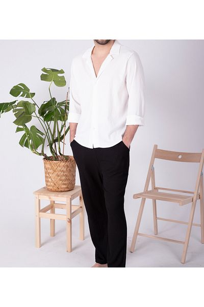 COHERENT Men's Colorful Special Production Spacious Oversize Wrinkle Fabric Bottom Top Shirt Jogger Suit