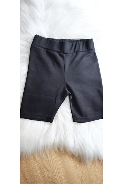 eladamoda Black Female Child Biker Tights Crop