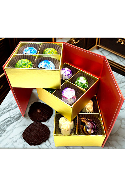 Aura Chocolate ÇİKOLATA HEDİYELİK EL YAPIMI BELÇİKA ÇİKOLATASI AKORDİYON KUTU