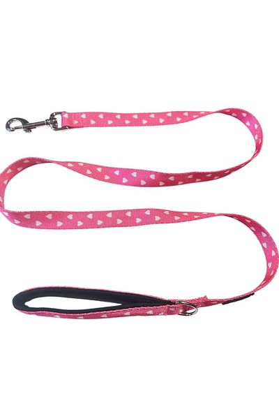 collars and paws C&P Cute Pink Dog Walking Strap 120 cm X 2 cm