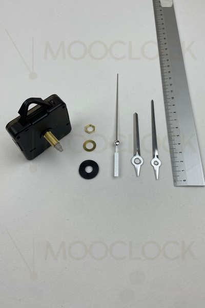 MOOCLOCK Clock Machine, Mite Silent Wall Clock Mechanism, 22mm Shaft, Scorpion-Equinox-Second-(Hanging)Short