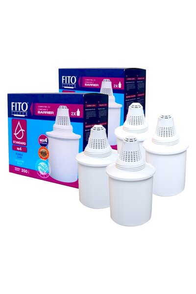 Barrier 4 x Cartușe filtrante de apă compatibile cu ulcioare filtrante cu barieră, tip standard, cu carbohidrat activ