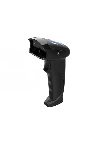 FAMIFY Wireless Barcode Scanner 1D, 2D, QR, Bluetooth & USB, IP52 Shock Resistant, Auto Scan, Black