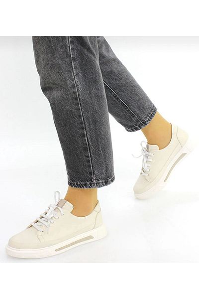 Mammamia D25YA-3525 TENIS DE PIELE GENUINE CU LACĂ DE CAUCAZ PANTOFI SPORT FEMEI
