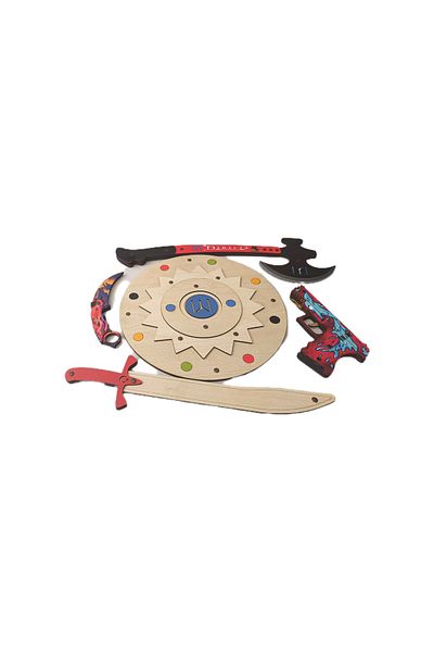 Ahtek Wooden Red Toy Kayi Set Etic899