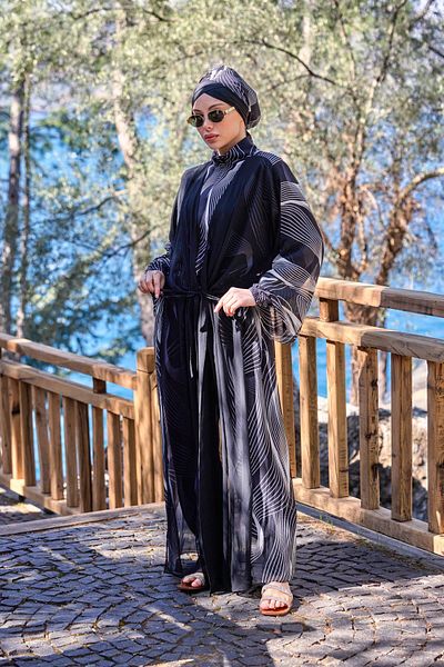 ns tasa Luna Model Waist Lace Design Hijab Pareo