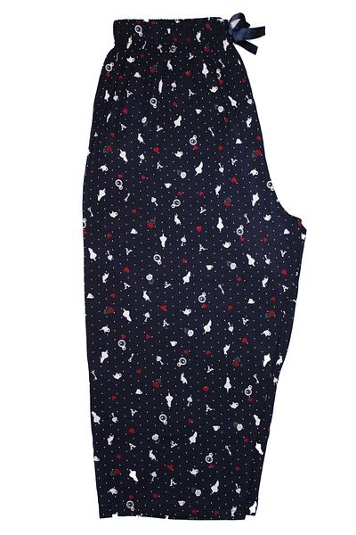 Made By me High Waist Quality Summer Capri Boy Plus Size Pajama Bottom Bermuda Patterned Leopard Butterfly Score