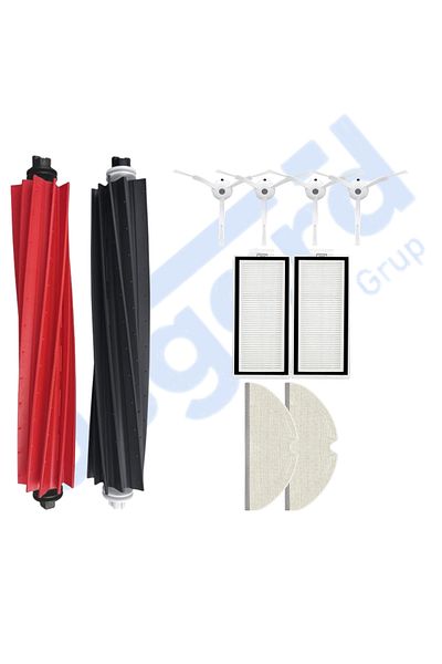 Asgard Grup Roborock Q8 Max, Q8 Max+ Compatible 1 Main Brush 4 Side Brushes 2 Filters 2 Mops