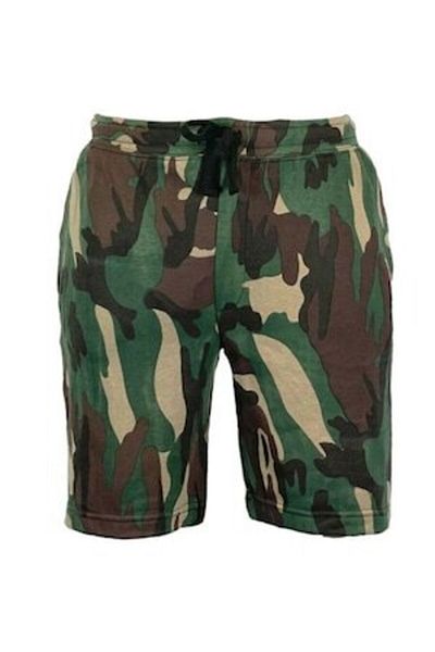 unbranded Pantaloni scurți pentru bărbați, echipament tehnic de pescuit, camuflaj Woodland, verde, L