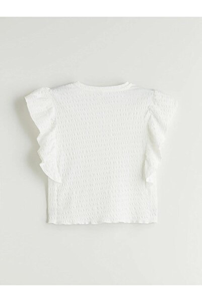 LC Waikiki Παιδικό μπλουζάκι LCW με λαιμόκοψη για κορίτσια (S5)