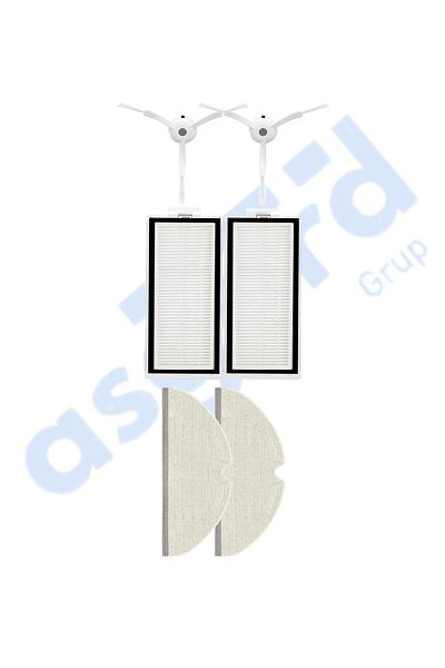 Asgard Grup Roborock Q8 Max, Q8 Max+ Compatible 2 Side Brushes 2 Filters 2 Mops