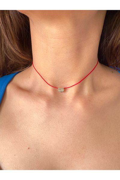 Atelier Çağla Red Minimal Rope Necklace
