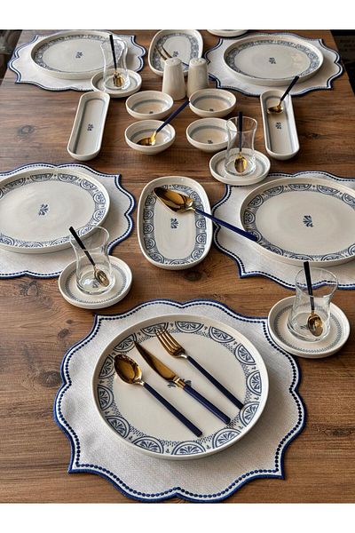 Meri Ev Gereçleri Clam Breakfast Set 6 Persons 76 Pieces
