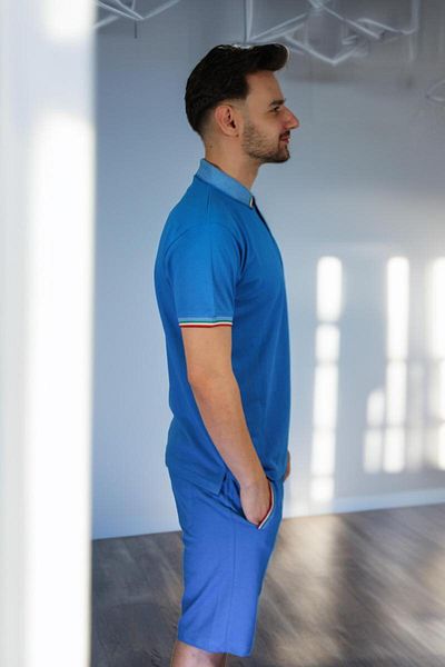 PARAGOOSE Set PAILLE Tricou Polo cu maneca scurta Sort pentru Barbati ALBASTRU
