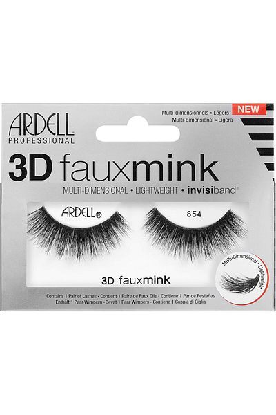 Ardell Professional 3D Fauxmink, Multi Dimensional, Lightweight and invisiband, Flared Lashes, #854