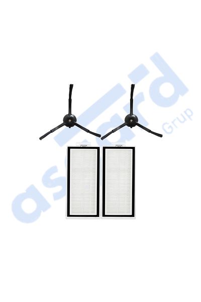 Asgard Grup Roborock Q8 Max, Q8 Max+ Compatible 2 Side Brushes 2 Filters