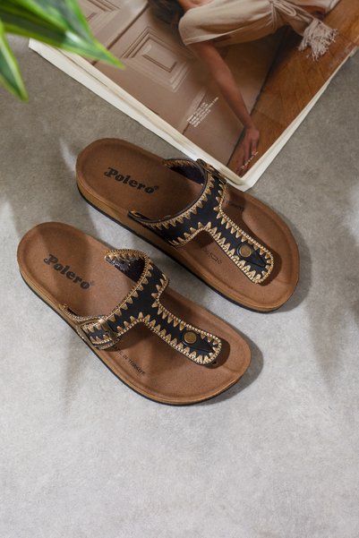 Melek Tuna Ayakkabı & Çanta Women's Extra Comfortable Flip Flops, Women's Daily Slippers, Beach Slippers