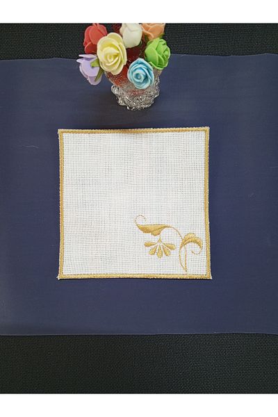 NAKIŞ ATÖLYESİ Lilyum 1 Cocktail Napkin and Coffee Presentation Napkin 6 Pieces