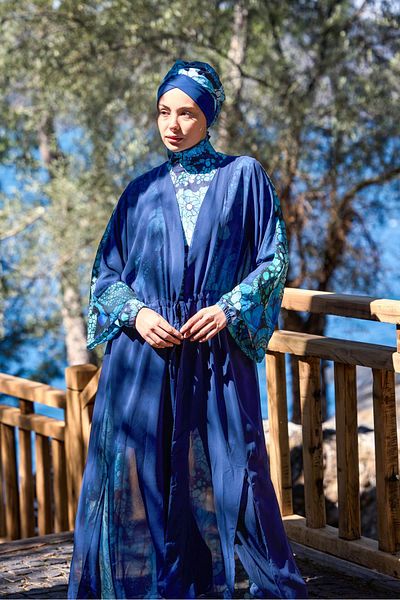 ns tasa Ocean Model Waist Lace-Up Design Hijab Pareo