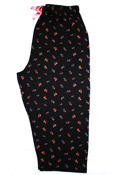 Made By me High Waist Quality Summer Capri Boy Plus Size Pajama Bottom Bermuda Floral - Butterfly Pattern