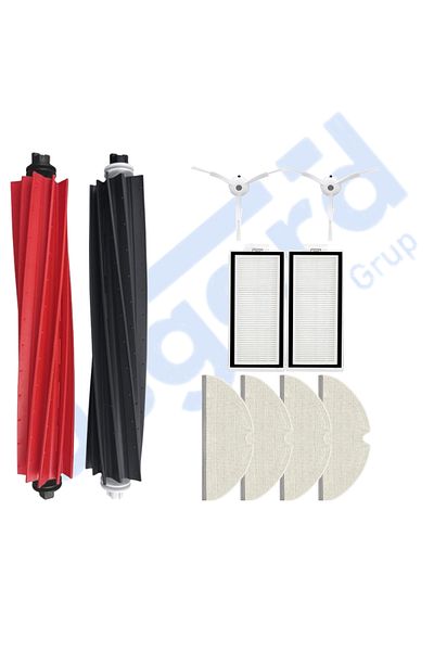 Asgard Grup Roborock Q8 Max, Q8 Max+ Compatible 1 Main Brush 2 Side Brushes 2 Filters 4 Mops