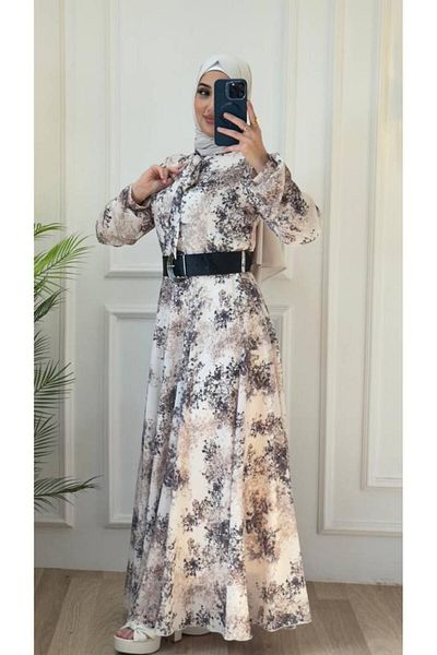 Tebrikler tekstil Women's Hijab Dress Model G2928