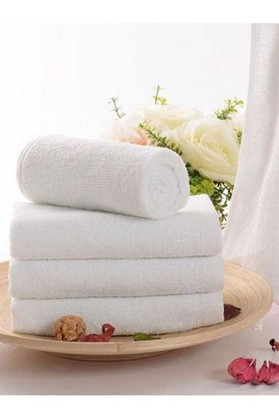 Gentelle Seren Luxury Hotel Face Towel–100% Cotton,650 GSM–Ultra-Soft & Absorbent – White, 33x33 cm- 10 pcs