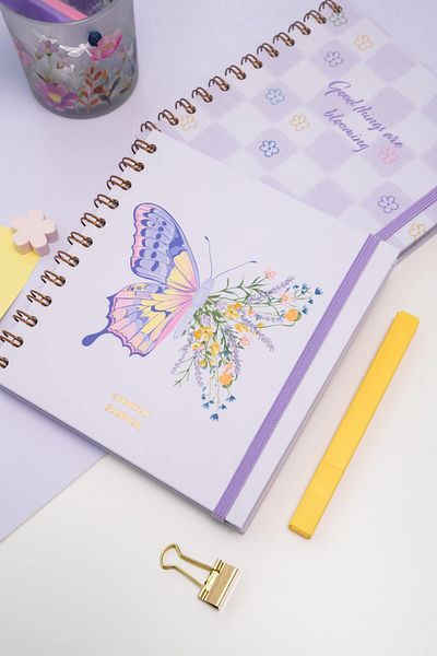 Matt Notebook 15x15 cm Τετράγωνο Σετ 2 Σπειροειδών Ατελείωτο Planner Agenda και Σημειωματάριο