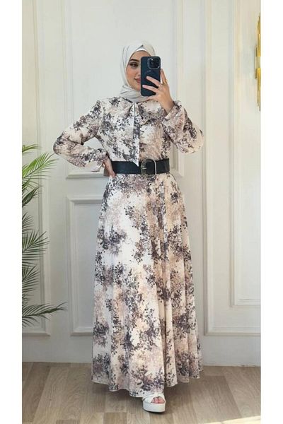 Tebrikler tekstil Women's Hijab Dress Model G2928