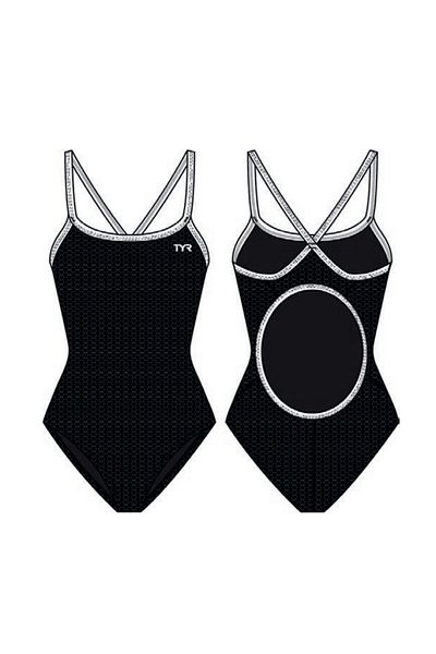 TYR Durafast Elite. ®   Df Girl's Swimsuit - Hexa (Black)
