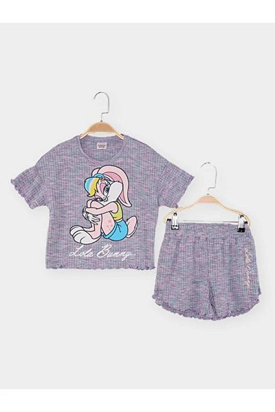 Ugly Duck 05-08 Years Girl Looney Tunes Double Set - Lila