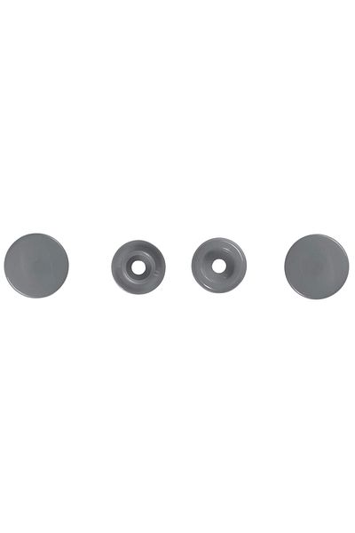 SeraSelin Stop Button! Gray Snap Fasteners with Cover, 10 Pieces Plastic Snap Fasteners Gray Snap Fasteners, T5=12.5 mm