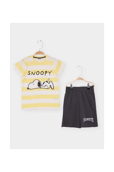 Ugly Duck 02-05 Years Old Boy Snoopy Double Set - Yellow-White