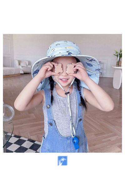 Kardelen Butik Denizli Adjustable Cute Children's Back Protection Fisherman's Hat