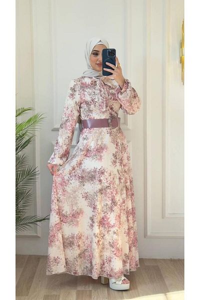 Tebrikler tekstil Women's Hijab Dress Model G2928
