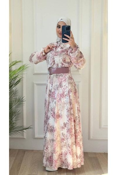 Tebrikler tekstil Women's Hijab Dress Model G2928