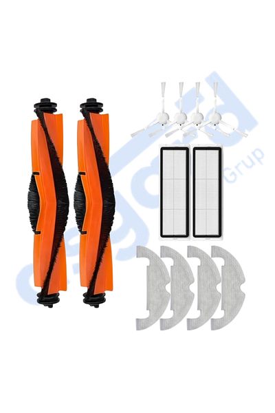 Asgard Grup Xiaomi Mop 2 Ultra – X10 Compatible 2 Main Brushes 4 Side Brushes 2 Filters 4 Mops
