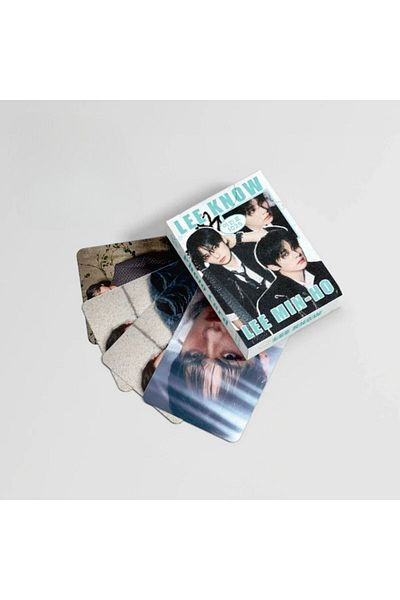 Kpop Dünyasi Stray Kids'' Lee Know'' Double-Sided Printed Hologram/Lomo Card Set