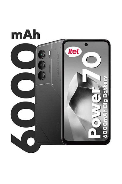 İtel هاتف ITEL P70 ثنائي الشريحة باللون الأسود، ذاكرة وصول عشوائي (RAM) سعة 256 جيجابايت، يدعم تقنية الجيل الرابع - إصدار الشرق الأوسط