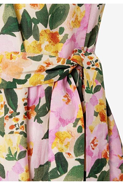 Marka Butikmayamoda Orijinal Marka Çiçekli Midi Elbise