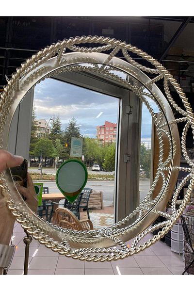 elif aksesuar Rope Model Decorative Mirrored Tray 34X6,5Cm