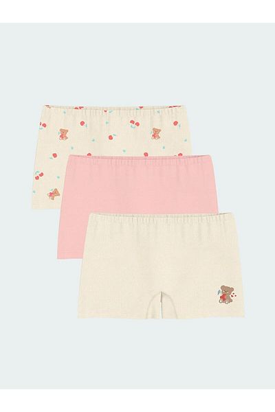 LC Waikiki Boxeri pentru fete cu imprimeu LCW Kids Bear Teddy 3 piese (S5)