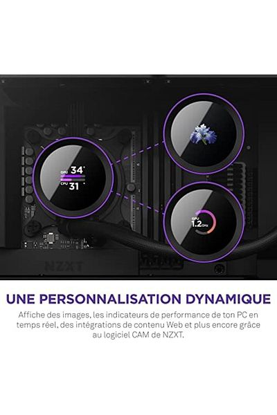 Nzxt مبرد سائل لوحدة المعالجة المركزية Kraken AIO مقاس 360 مم RL-KN360-B1