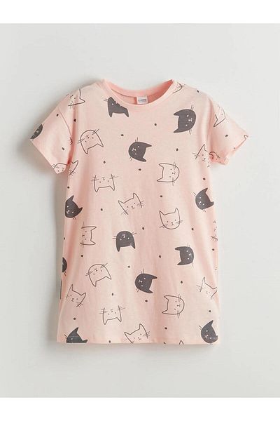 LC Waikiki Cămașă de noapte pentru copii LCW Kids Crew Neck pentru fete (S5)