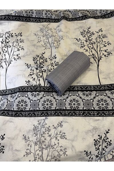ŞENER HOME Border Patterned Sheet Elastic Single Pique Set
