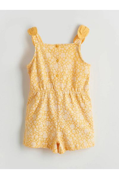 LC Waikiki Lcw Kids Square Neck Floral Girl's Jumpsuit (S5)